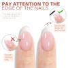 AILLSA Uñas francesas de gel, 180 unidades, uñas francesas rosas,