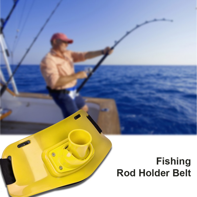 Boat Rock Fishing Rod Pole Holder Adjustable Waist Fighting Belt