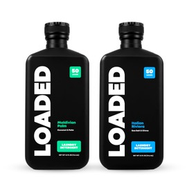 Loaded Laundry Detergent, Cologne Scented | 2-Pack | 100 Loads | Plant-Based | Made in USA (Coastal Duo)