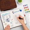 RETTACY A5 Dotted Journal Notebook, Hardcover Leather Bullet Dot Grid