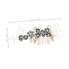 Garneck Pack of 4 Gold Wedding Hair Accessories with Green