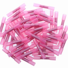 AIRIC Crimping Terminal Set, Crimping Wire Connectors, Insulated Crimping Sleeves, Heat Shrink Tubes, Waterproof, Insulated Crimping Terminals, Waterproof Crimping Sleeves, Crimping Connection Terminals, Durable Connections (Red)