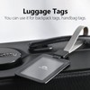 Phomo Luggage Tags with Self Retracting Reel Clip. Self Retracting