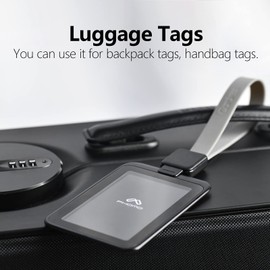 Phomo Luggage Tags with Self Retracting Reel Clip. Self Retracting ID Badge Holder Key Reel. Key Chain with Silicone Hand Lanyard, Heavy Duty ID Card Holder. (Holds 1 to 2 Cards) (Grey)