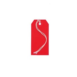 K-Kraft USA-Made Gift Tags Pre-Strung in Variety of Colors and Sizes (#2 = 3.25 x 1.625 inches, PRE-Strung RED)