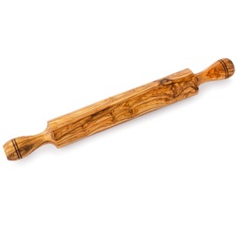 Forest Decor Olive Wood Classic Rolling Pin - Non Stick Wooden Bread Roller Pin for Baking Dough Pizza Pie Pastry & Cookies - Handmade Rolling Sticks for All Baking Needs - Kitchen Tools & Gadgets