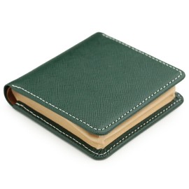 Made in Japan, Genuine Leather Box - shaped Coin Purse, Prism Angel Grain Type, Embossed Cowhide - green -