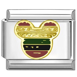 Quiges - 9mm Italian Style Charm Link Module Stainless Steel Mouse for Italian Style Bracelets