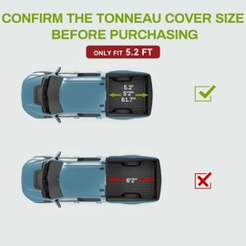 AUTOSAVER88 Soft Roll Up Truck Bed Tonneau Cover Compatible with 2015-2025 Chevy Colorado/GMC Canyon 5.2ft Bed