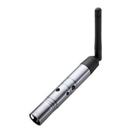 JERRAY DMX512 Wireless Transmitter 1PC,DJ 2.4G Professional Stage Lighting Controller for Stage light Disco Party Light, Silver and Black,No Latency Silver and Black