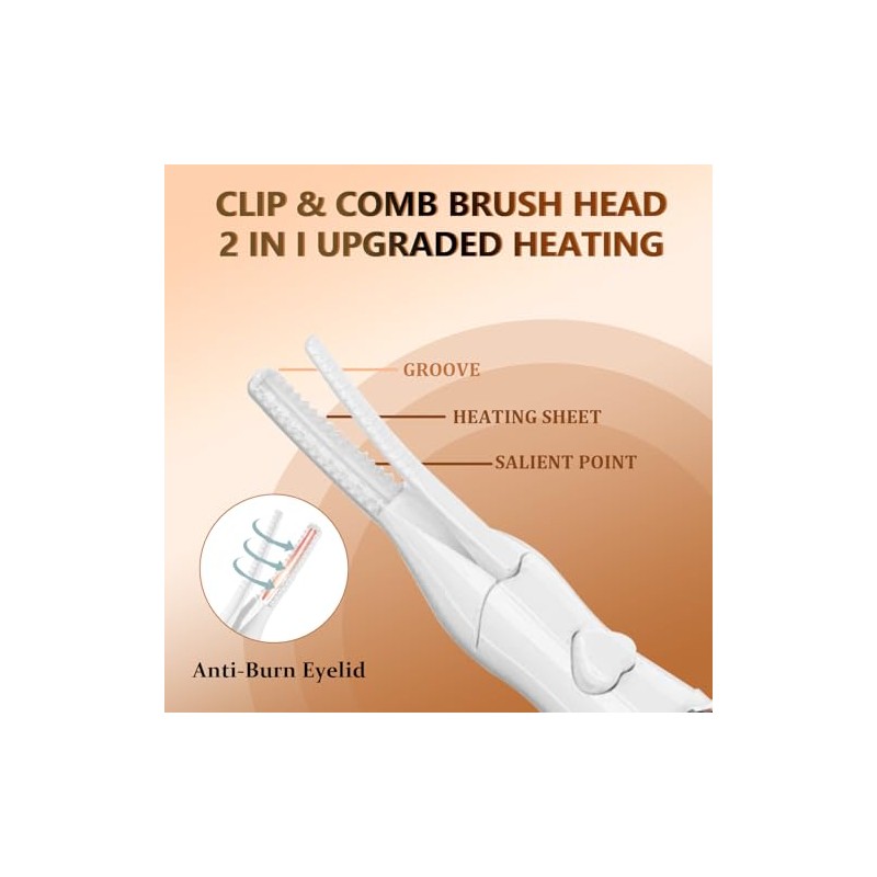 Heated Eyelash Curler for Women, USB Rechargeable Lash Curling Beauty