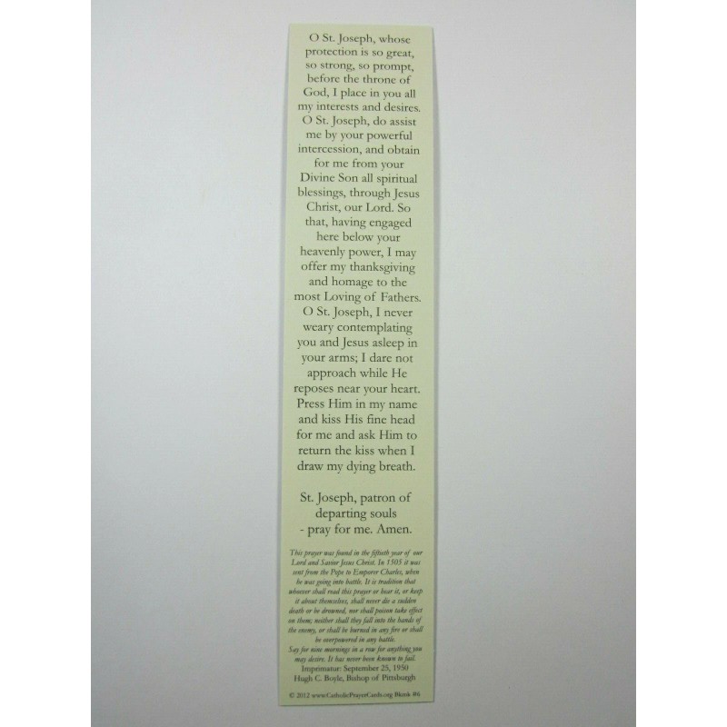 St Joseph Novena Bookmark and Magnet