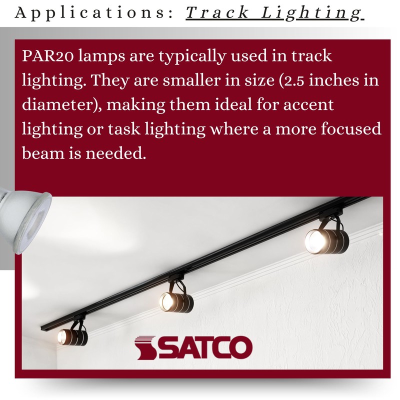 Satco S11496 7 Watt Econo LED PAR20; 5000K; 35 Degree
