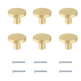 YSBCNK 6 Pcs Gold Door Knobs, Gold Drawer Knobs, Gold Handles, Gold Handles for Drawers, Gold Knobs for Drawers, for Cupboards, Wardrobe, Closet, Kitchen, Home Decorating, (20 * 25mm)