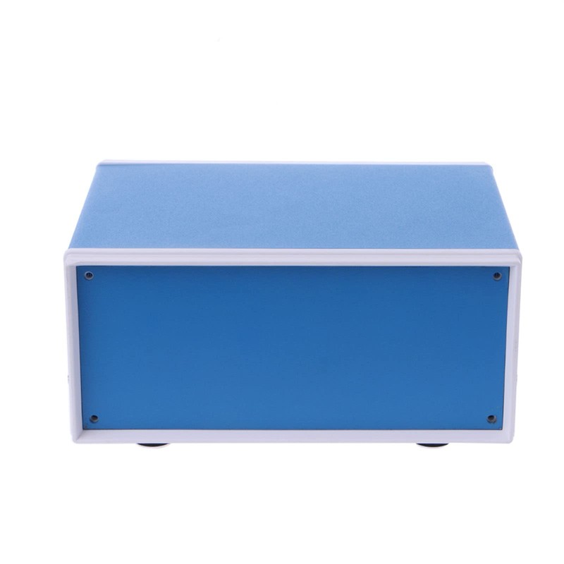 Blue Metal Junction Box Rectangular Electronic Enclosure DIY Prevention Box