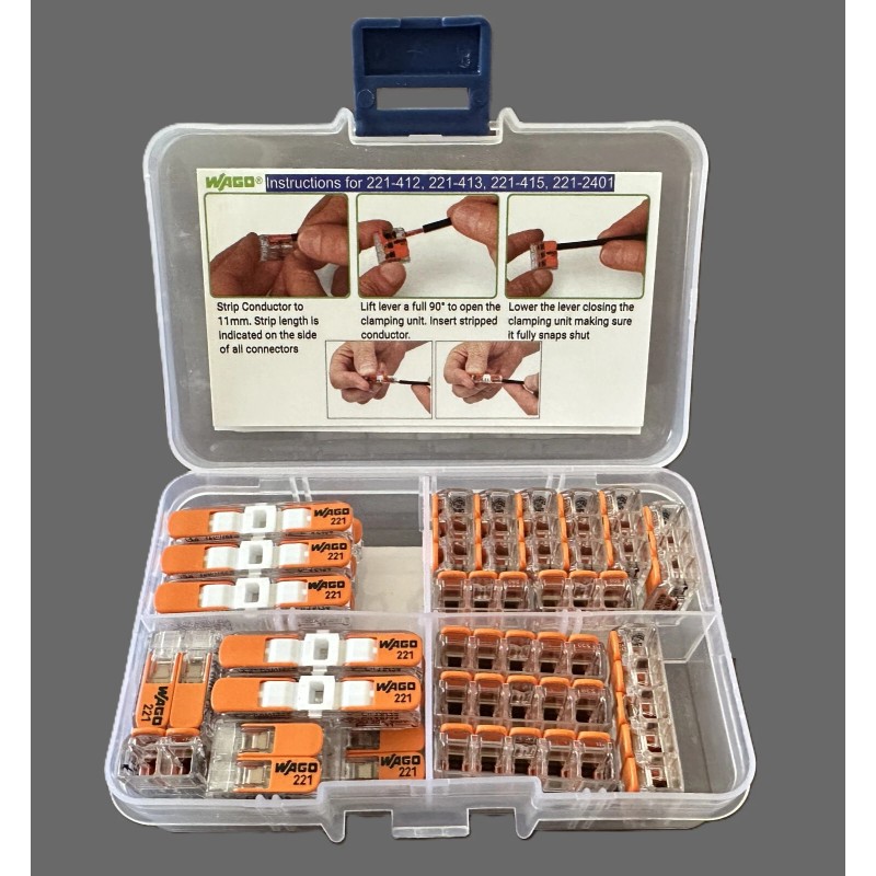 ITDsales WAGO Lever Nuts 28pc Wire Splicing Connector Kit with