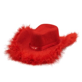 Doggy Parton Fur Trimmed and Rhinestone Cowboy Hats for Dogs - M/L