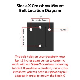 AMSBowfishing M109 Sleek-X Machined Crossbow Mount, Black