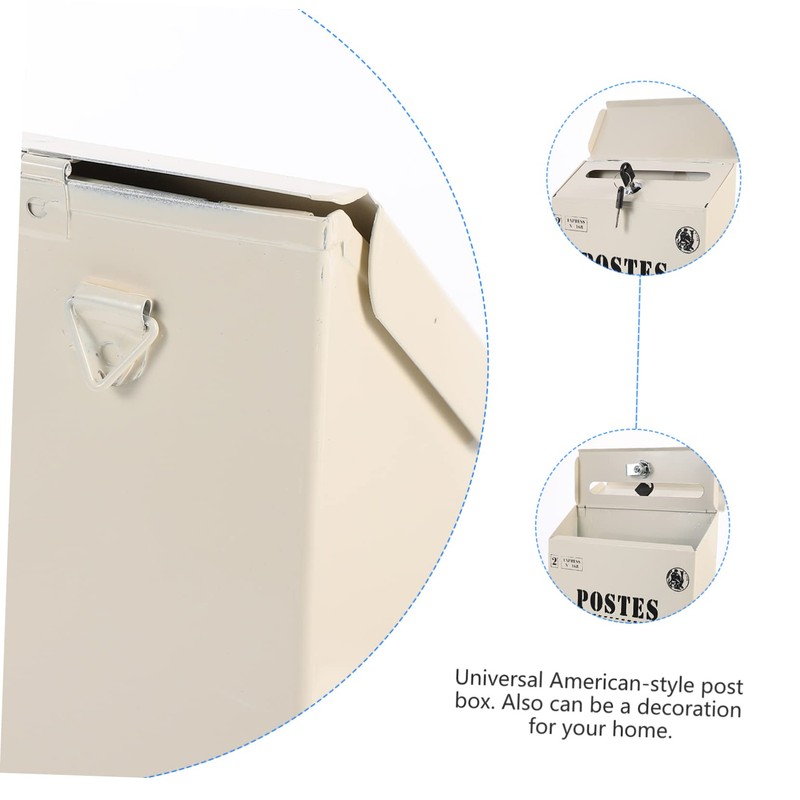 Levemolo Vintage Mailbox Wall Mount Retro Letter Box Lock Suggestion