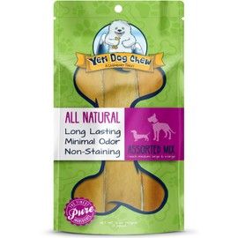 Yeti Dog Chew - Yak Cheese Himalayan Dog Chews - Healthy Long Lasting for Large, Medium and Small, Natural Yak Cheese- Assorted 12 oz (3 Pieces)
