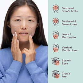 Dermaclara Silicone Face Patches for Wrinkles & Fine Lines + Patch Prep - Reusable Under Eye, Forehead & Face Wrinkle Patches Kit - SiliconeFusion Treatment Anti-Wrinkle Patches, Patch Prep Included