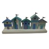 Shoeless Joe Five Marine Coloured Beach Huts in a Row