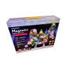 Unbranded 76-Pc Magnetic Tile Construction Set – Light-Up Track Run,