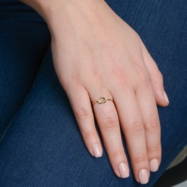 Kooljewelry 14k Yellow Gold Love Knot Ring (size 5)