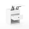 Furinno Jensen Lift Top Nightstand, Solid White