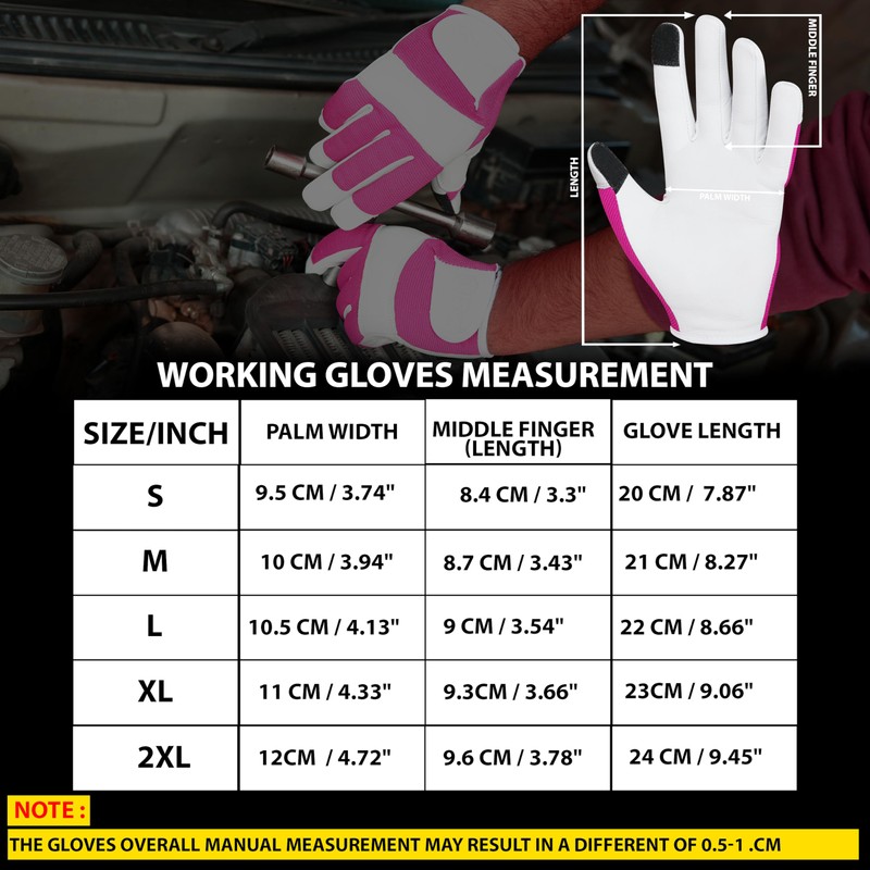 Escort Tools® Heavy Duty Leather Gardening Work Gloves, Thorn Proof,