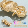 CAKURE Metal Starfish Hair Clips Gold Beach Hair Barrettes Boho