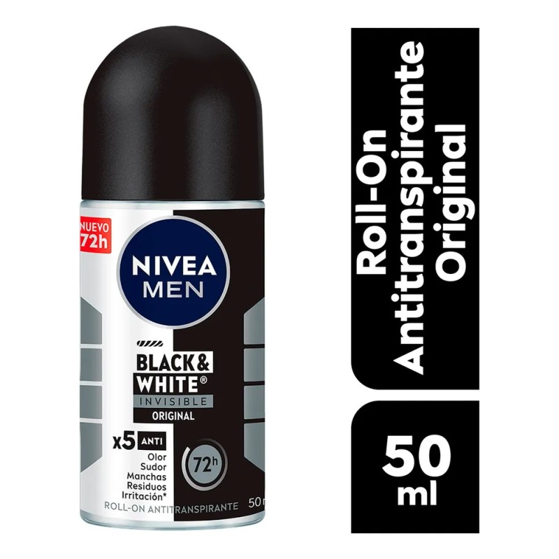 3 Pack Nivea Desodorante Roll On 50 Ml Black &