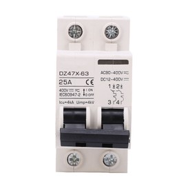 AC DC Miniature Circuit Breaker 2P 25A 400V DIN Rail Mount for Solar PV System DZ47X 63