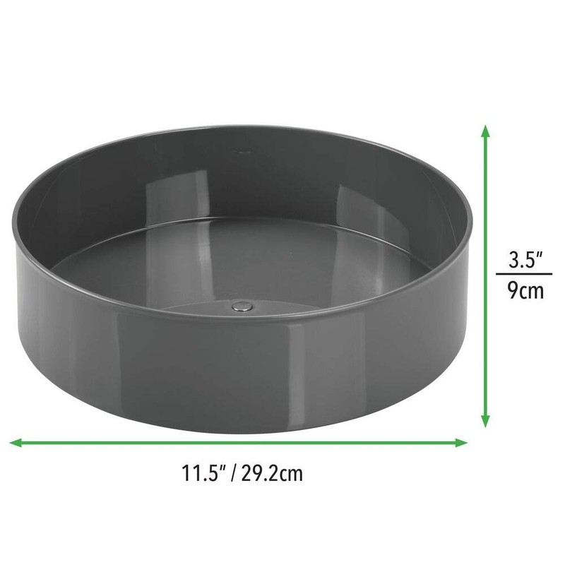 mDesign Lazy Susan Kitchen Rack - Practical Spice Rack For