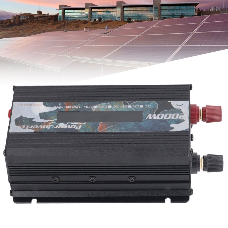 2000W Solar Car Inverter with Fan LCD Screen DC to