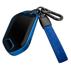 Sindeda for Kia Key Fob Cover with Keychain Soft Full Protection Key Shell Key Case Compatible with 2023 2024 Telluride EV5 Smart Key (Blue, 5 Buttons)