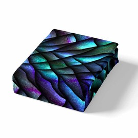 Dragon Scales Duvet Cover for Kids Teens Reptile Skin 3D Bedding Set Animal Comforter Cover Ultra Soft Decor Bedspread Cover Blue and Green Full Size with 2 Pillow Case