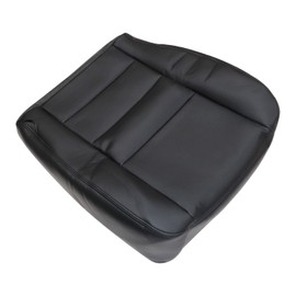 Priprilod Black Leather Driver Side Bottom Replacement Seat Cover Compatible with Ford F250 F350 F450 F550 Lariat XLT 2002 2003 2004 2005 2006 2007