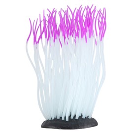 Simulation Artificial Silicone Sea Anemone Coral Ornament for Aquarium Fish Tank Decor(Purple)