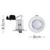 MiniSun | Modern Fire Rated Gloss White GU10 Recessed Ceiling