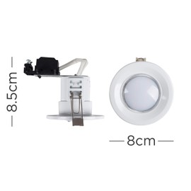 MiniSun | Modern Fire Rated Gloss White GU10 Recessed Ceiling Downlight/Spotlight | Home Décor, Bedside & Desk Lamp