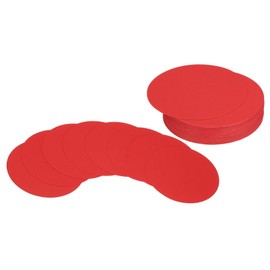 PATIKIL 4inch Circle Card Stock, 50Pcs Round Shape Cutouts Paper Thick Cardstock Coaster for DIY Craft Projects Classroom Bulletin Board Decor, Red