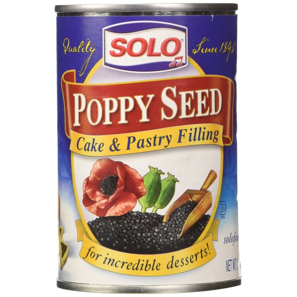 Solo Poppy Seed Cake & Pastry Filling (12.5 oz Cans) 2 Pack