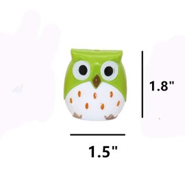 Dual Holes Mini Cute Lovely Cartoon Animal Owl Pencil Sharpener Creative Kawaii Cutter Knife School Supplies Manual Large Eyebrow Pencil Cutter Accessory(4pcs)