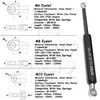 200N Universal Gas Struts, Set of 2 Pieces, Eyelet Heads,