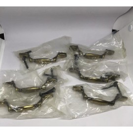 KBC Set of 6 Vintage 1994 KBC Brass Cabinet Drawer Pull Handles 4 1/2" Long NOS
