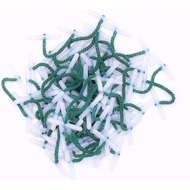 Paper Sense | 100 X 25mm Treasury Tags | Green String Tag | Plastic Ends | Paper Binders Stationery Binder Fasteners Document Ties | Office Fasteners (25mm, millimeters)