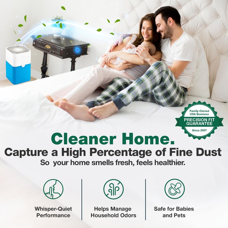 4 Replacement Particle and Carbon Filters Compatible with Blueair Parts