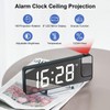 Cuteefun Projection Alarm Clock, Projection Clock with LED Screen, Projection