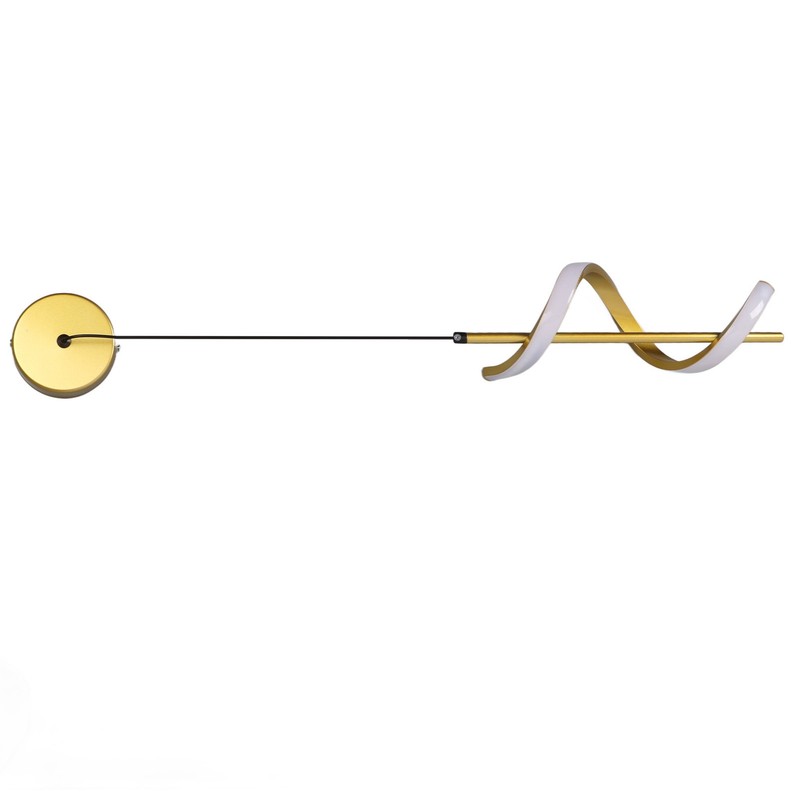 Spiral LED Pendant Light Gold Color High Brightness Eyes Protection